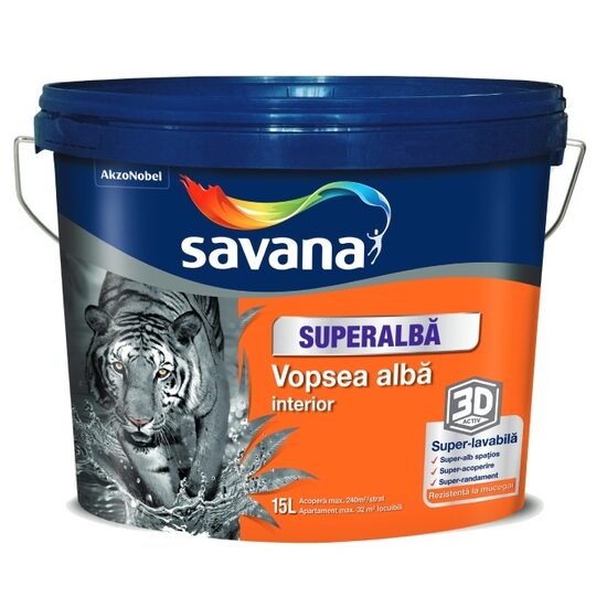 SAVANA SUPERLAVABILA INTERIOR 15 L