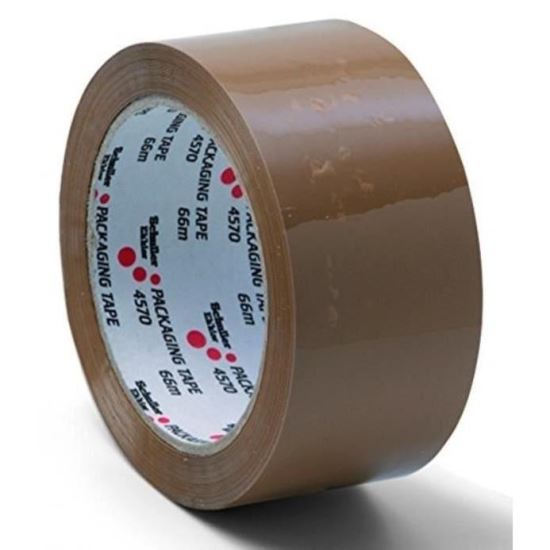 Bandă adezivă de împachetat, maro,48 mm, 66 m