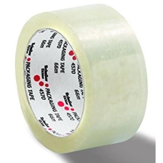 Bandă adezivă de împachetat, transparentă,48 mm, 66 m