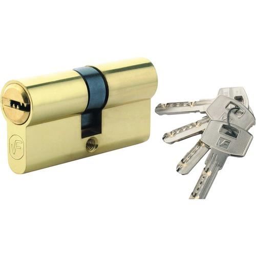 Cilindru 62 centrat 26/26 cu 3 chei,auriu,alama