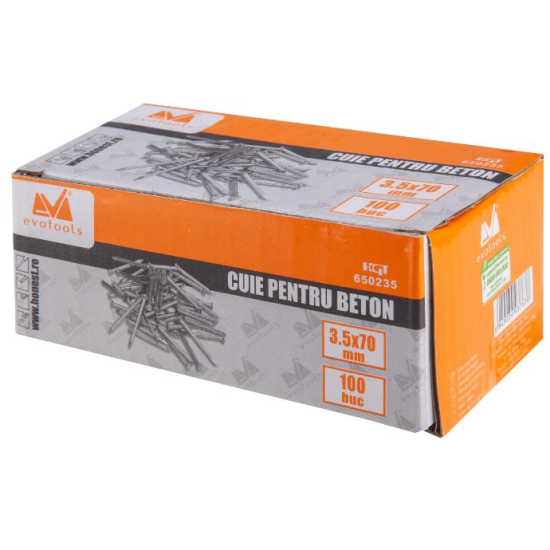Cuie pentru Beton / D[mm]: 3.5; L[mm]: 70; C[buc]: 100