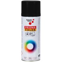 Prisma Color Acryl Spray Vopsea Negru RAL 9005,  lemn, sticlă, piatră, carton și materiale plastice