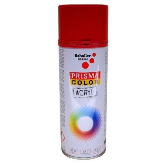 Prisma Color Acryl Spray Vopsea Rosu Aprins RAL 3000 M,  lemn, sticlă, piatră, carton și materiale plastice