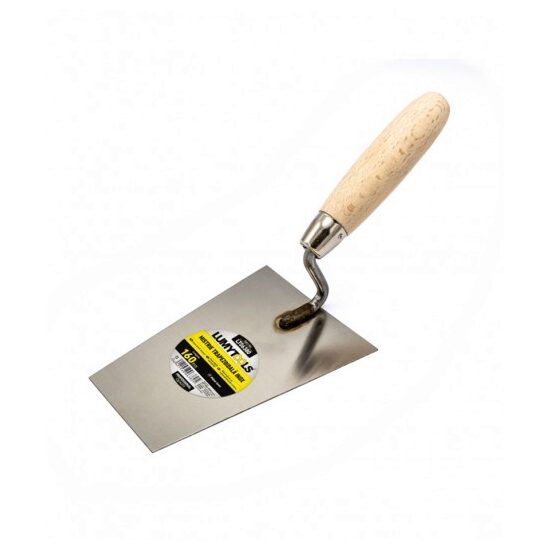 MISTRIE TRAPEZ. INOX, 160mm, maner lemn