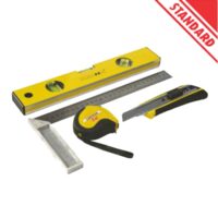 SET NIVELA 30cm, RULETA 5m, ECHER 30 cm, CUTTER 180mm