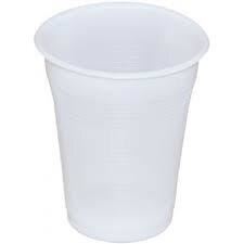 PAHAR PLASTIC ALB SAFIR 200 ML