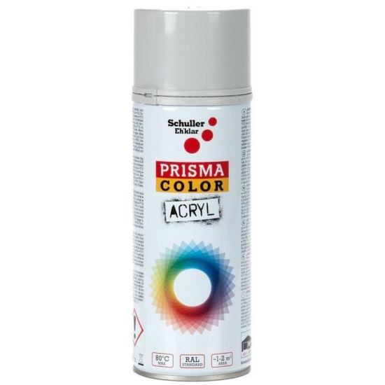 Prisma Color Acryl Spray Vopsea Gri Argintiu RAL 7001 , lemn, sticlă, piatră, carton și materiale plastice