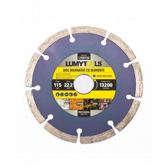 DISC DIAMANTAT CU SEGMENTE PROFI 125 mm, taiere uscata