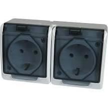 PRIZA APLICATA DUBLA CU CP SI CAPAC MODEL TG16-05018