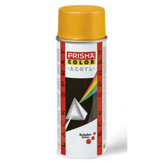 Prisma Color Acryl Spray Vopsea Galben Crom ,RAL 1007 metal, lemn, sticlă, piatră, carton și materiale plastice